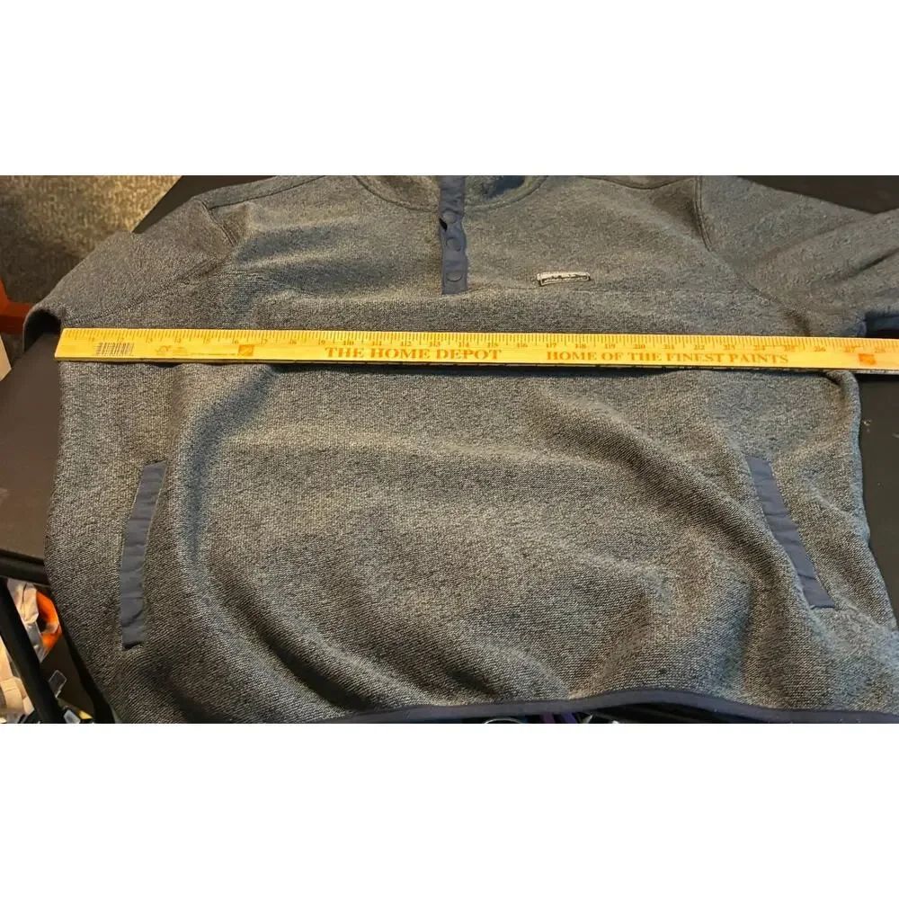 Eddie Bauer Men’s 1/4 Snap Pullover Sweatshirt Gray Fleece XXL Casual Outdoor